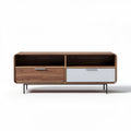 Houten tv-meubel met 2 lades en 2 open compartementen 120 x 40 x 50cm