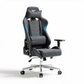 Bureaustoel met verhoogde rugleuning van stof in grijs en blauw 70 x 60 x 120cm